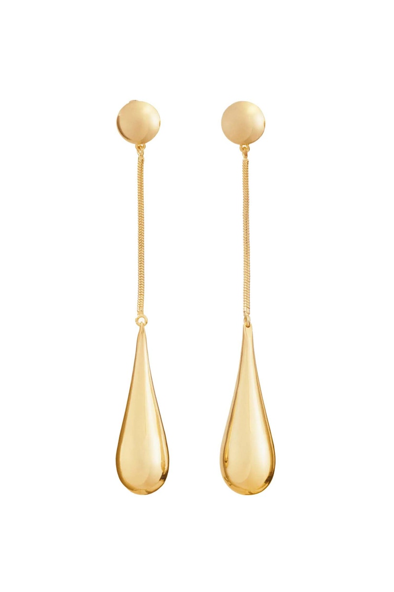 Mugler H M Teardrop Earrings Gold colored in Brass with Gold tone US