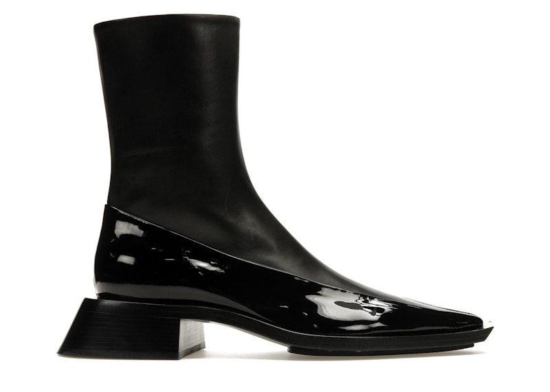 H&m black 2024 leather boots