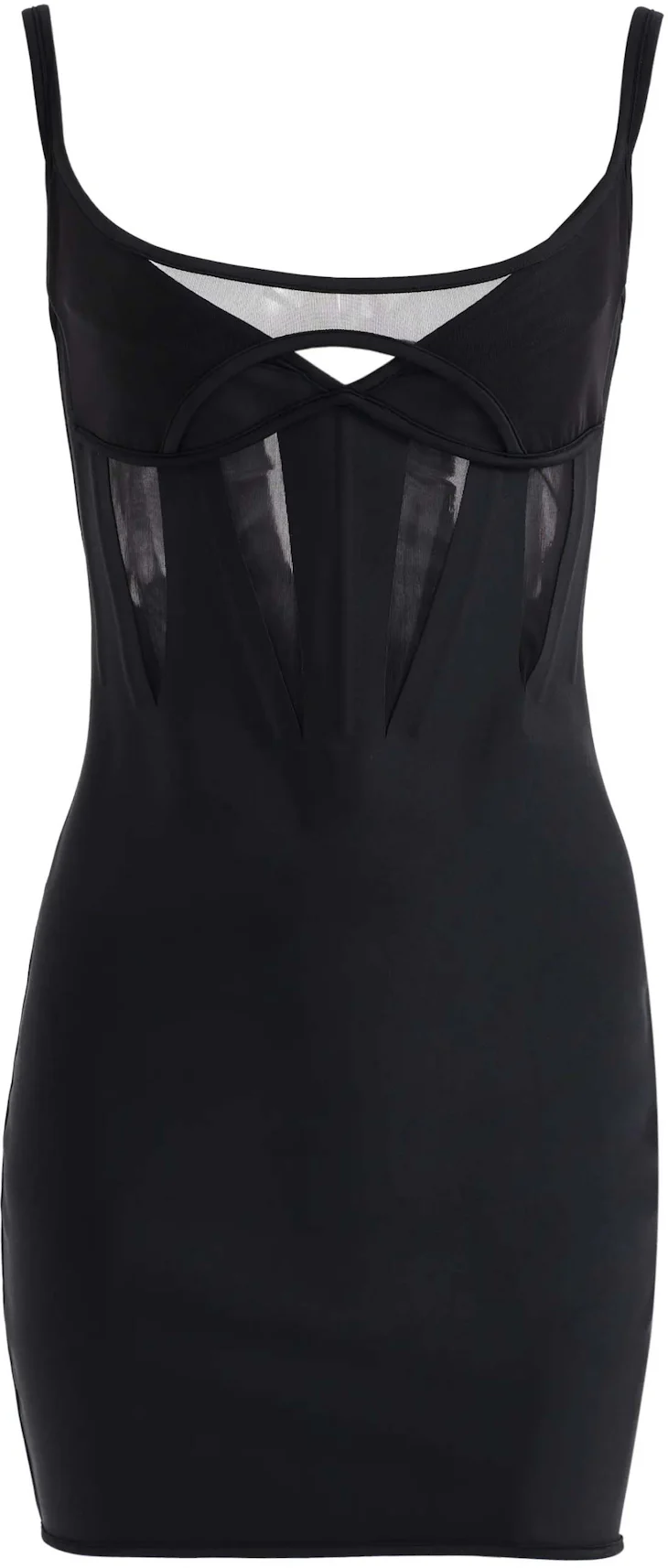 Mugler H&M Corset-Style Mini Dress Black - SS23 - US