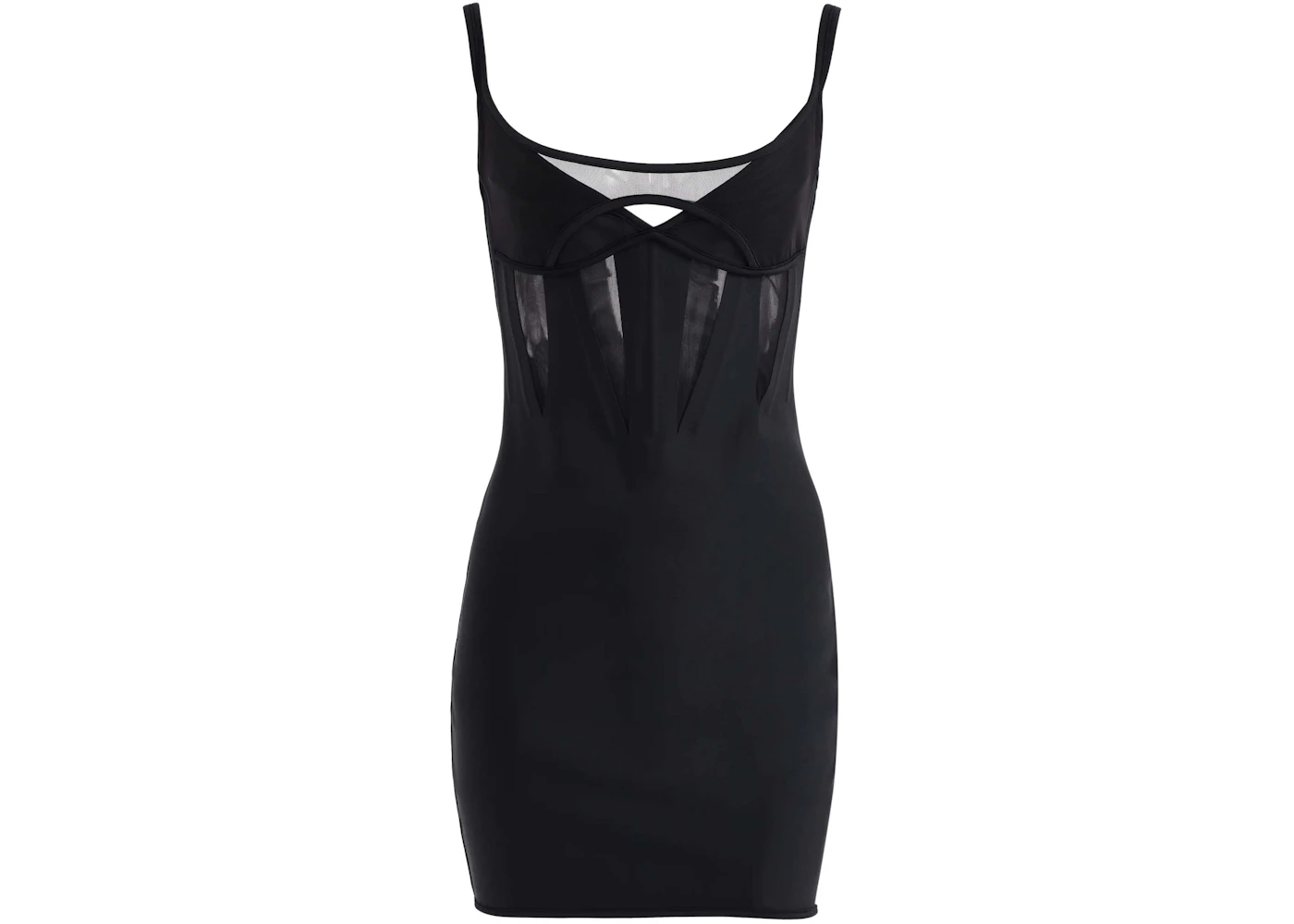 Mugler H&M Corset-Style Mini Dress Black - SS23 - US