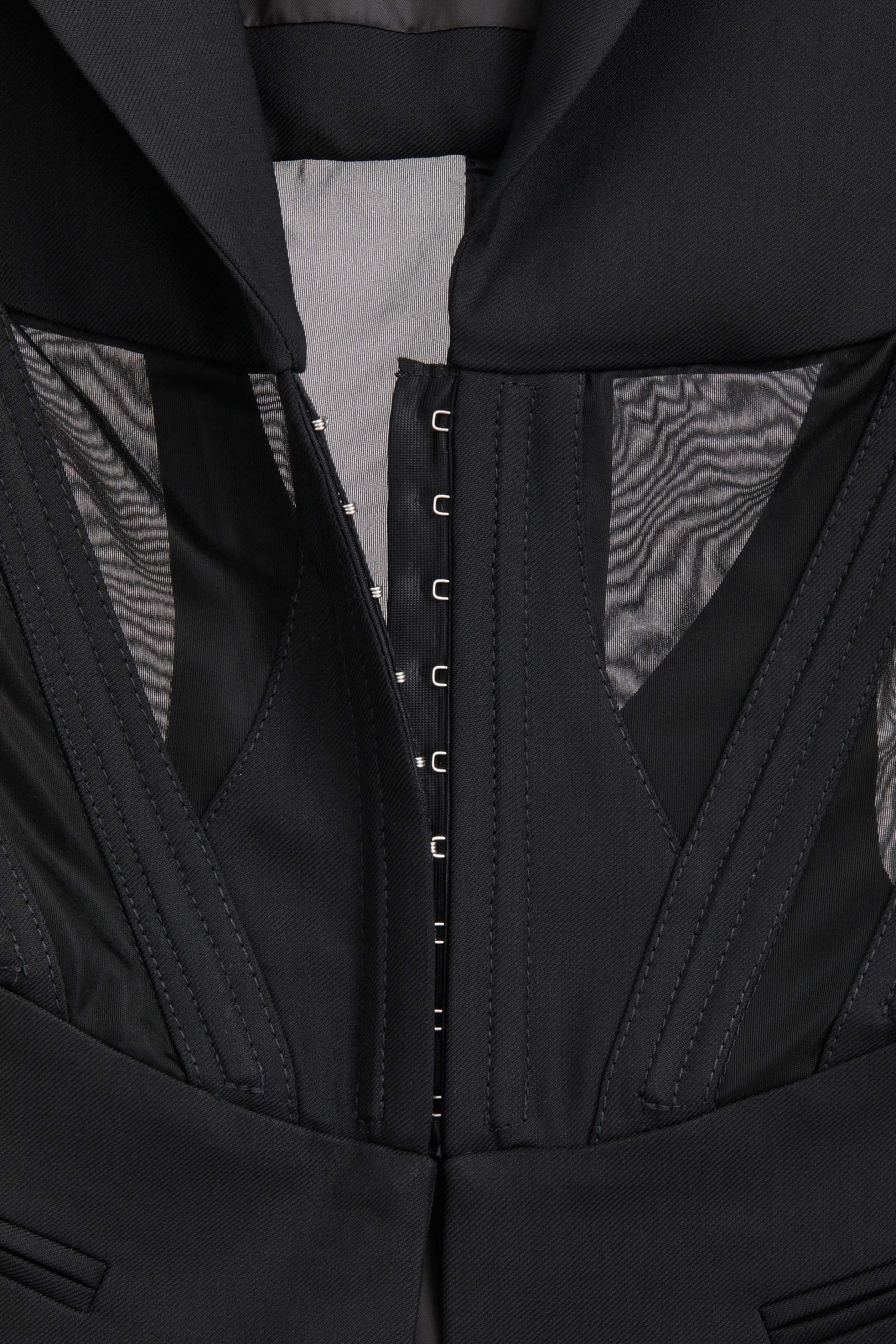 ミュグレー × H＆M コルセットスタイル ウールジャケット 