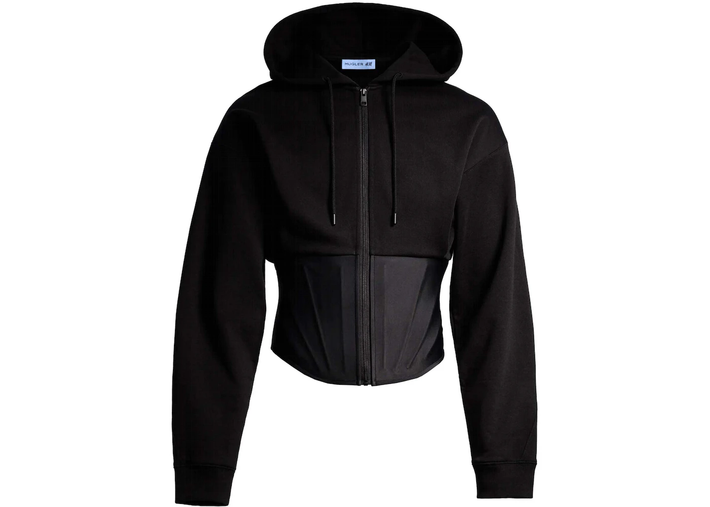 Mugler H&M Corset-Waist Hooded Jacket (Mens) Black