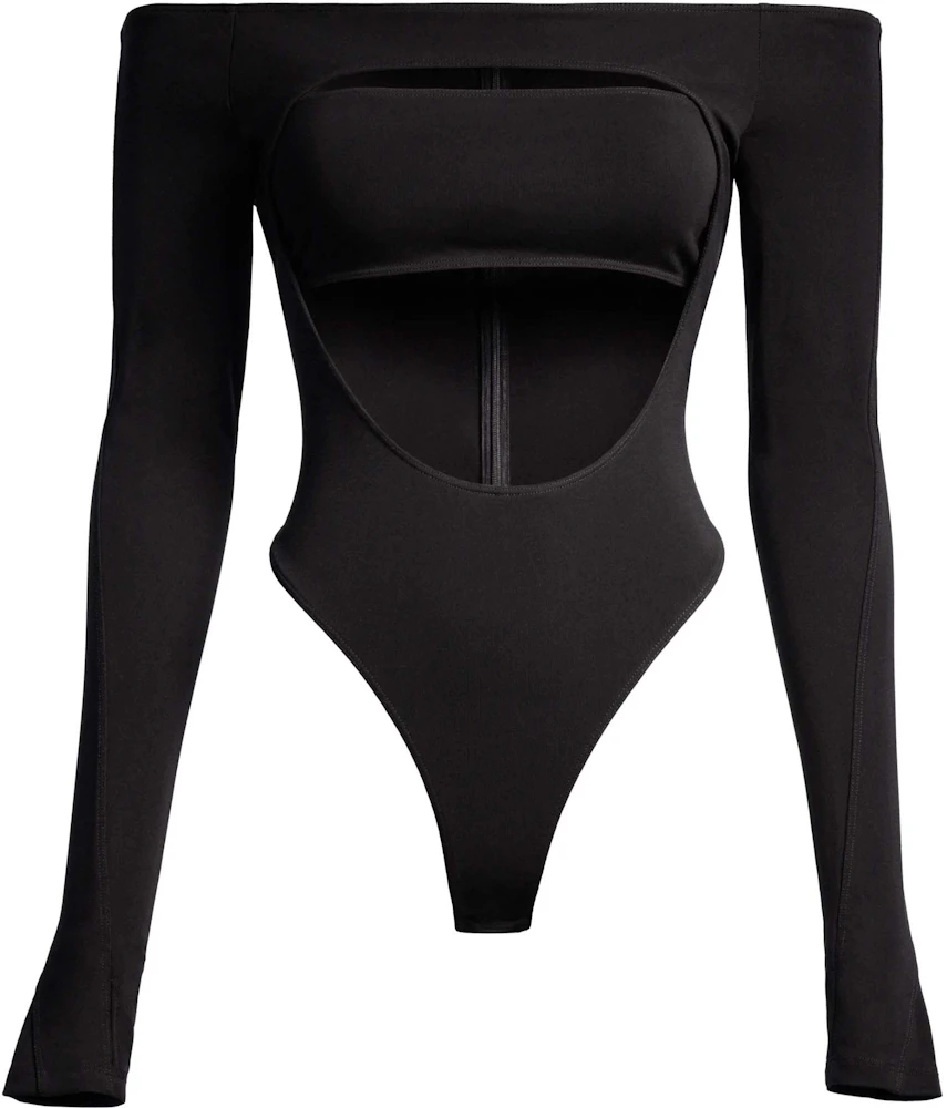 Mugler H&M Cut-Out Bodysuit Black - SS23 - US