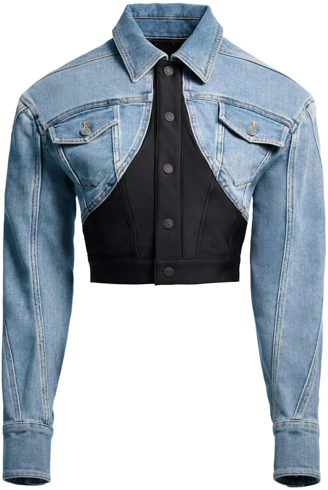 Louis Vuitton Cropped Denim Jacket Black for Men
