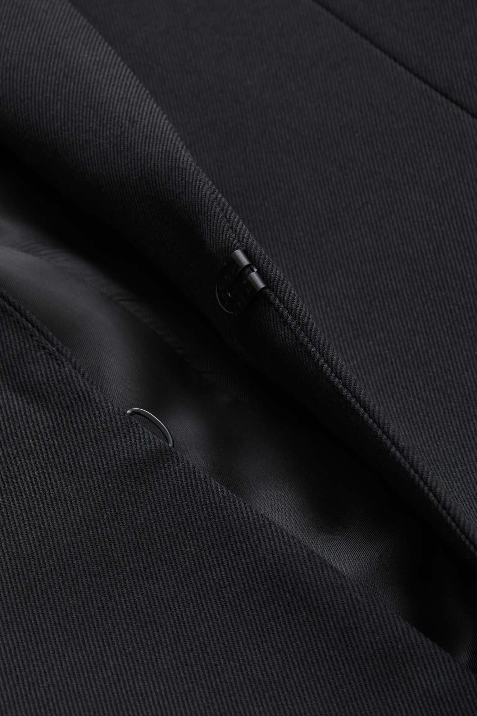 Mugler H&M Defined-Waist Wool Blazer (Mens) Black