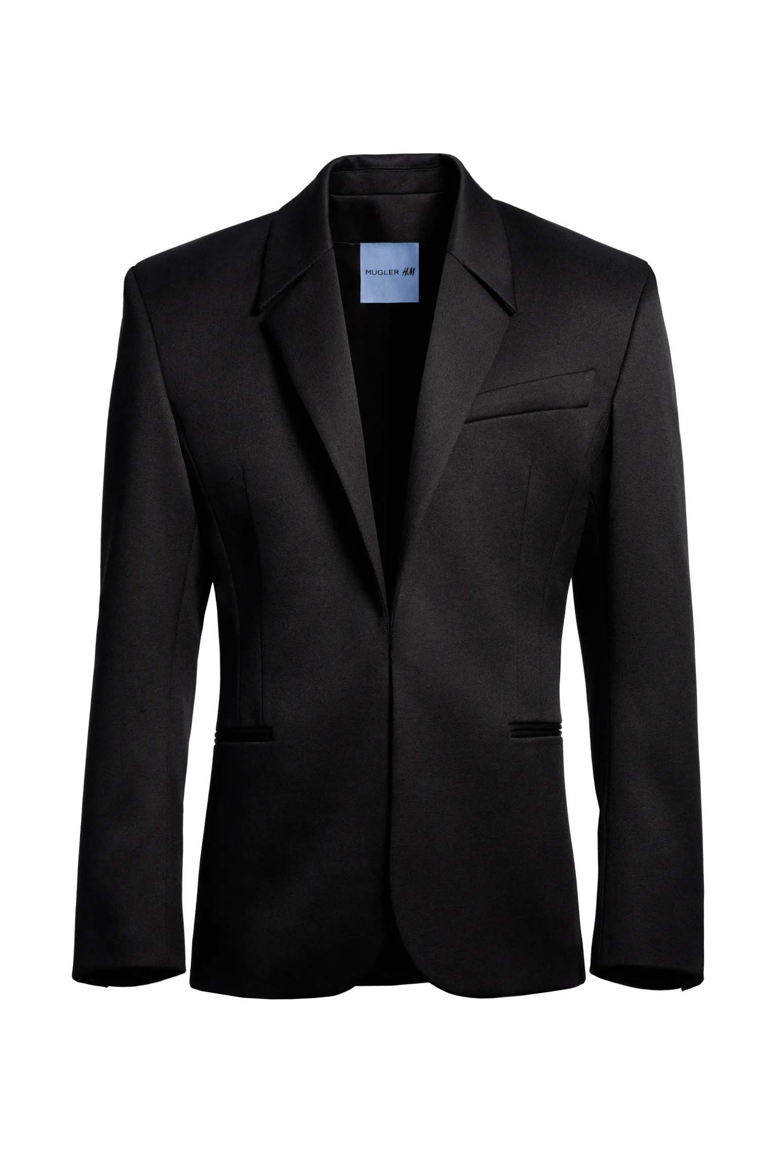 Mugler H&M Corset-Style Wool Jacket Black - SS23 - US