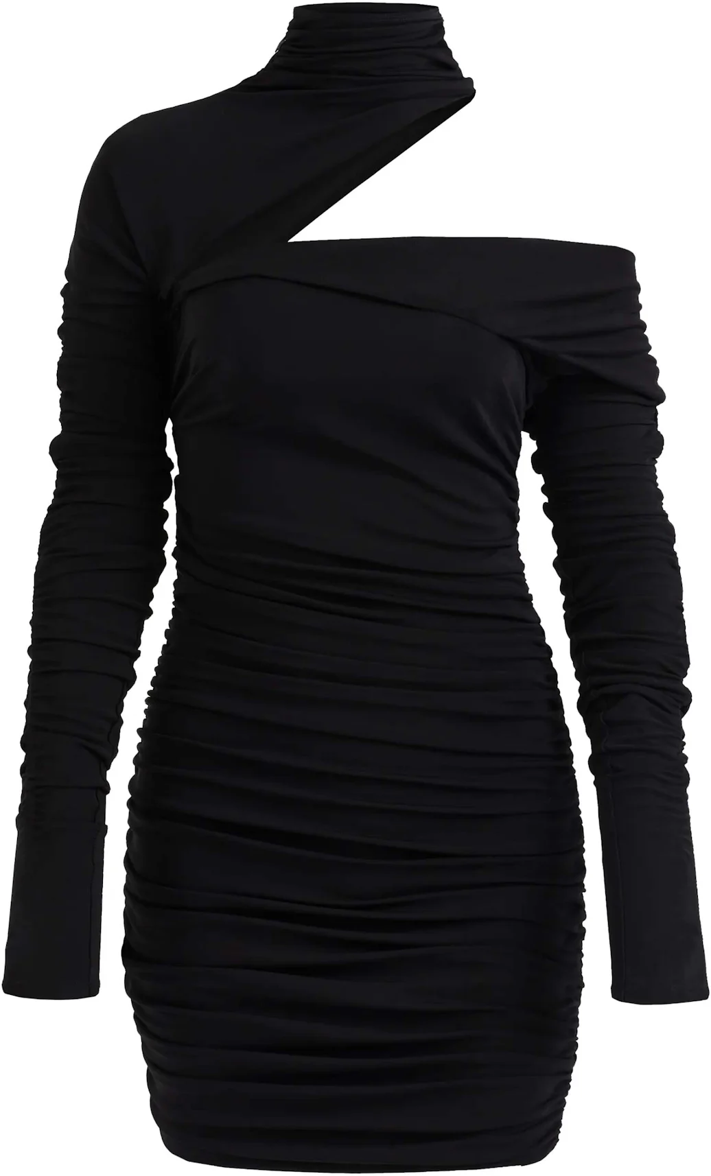 NWT H&M Mugler Bra Top Gather Mini Dress Black 38,M F/S from JAPAN