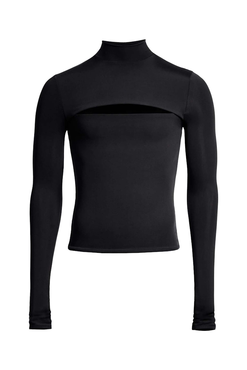 Mugler H&M Jersey Cut-Out Shirt (Mens) Black Men's - SS23 - US