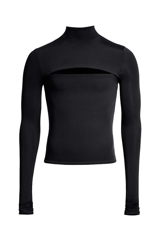 Pre-owned Mugler H&m Jersey Cut-out Shirt (mens) Black