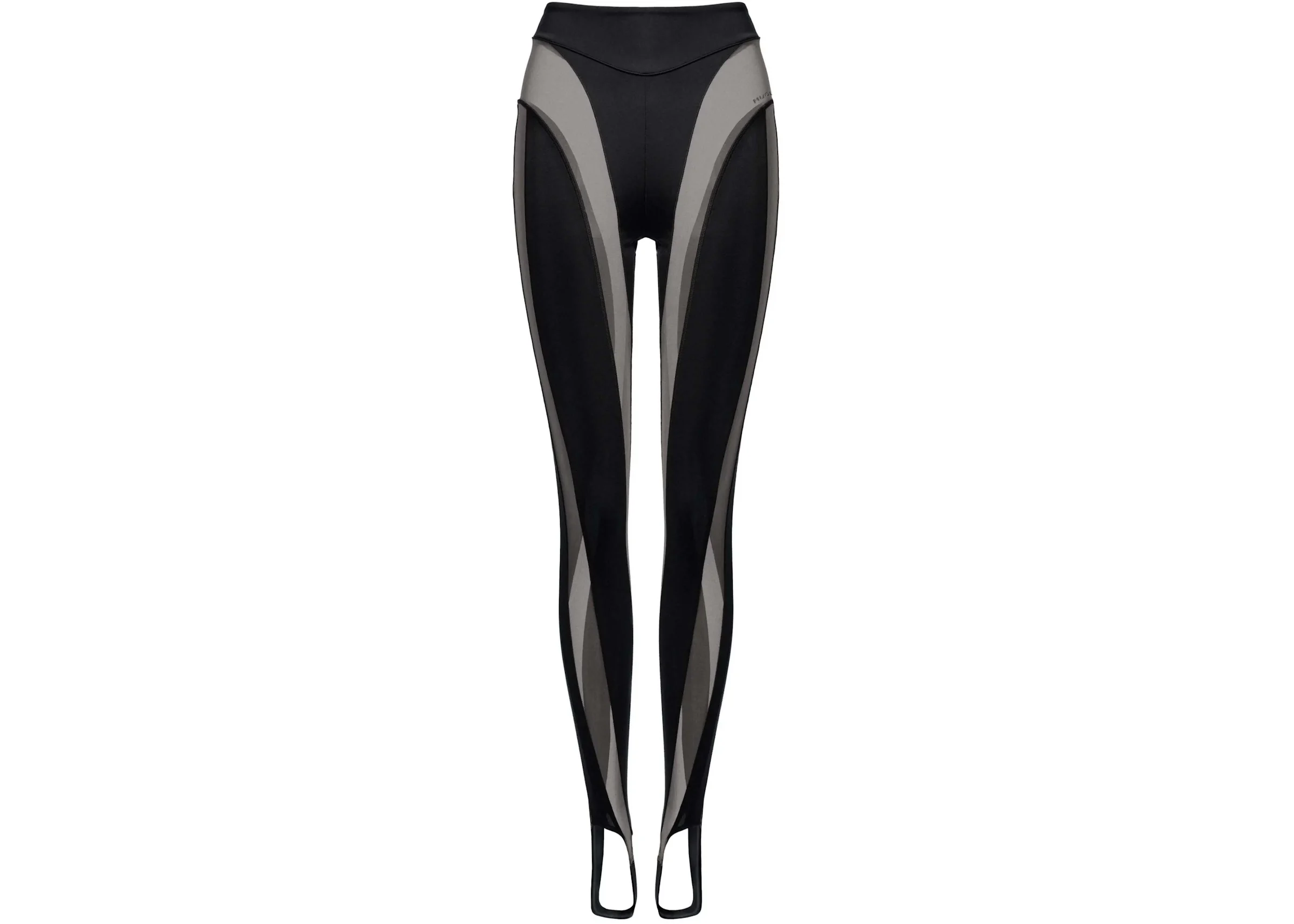 Mugler H&M Mesh-Paneled Stirrup Leggings Black