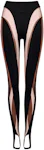 spiral leggings woman cinammon and black in polyamide - MUGLER - d — 2