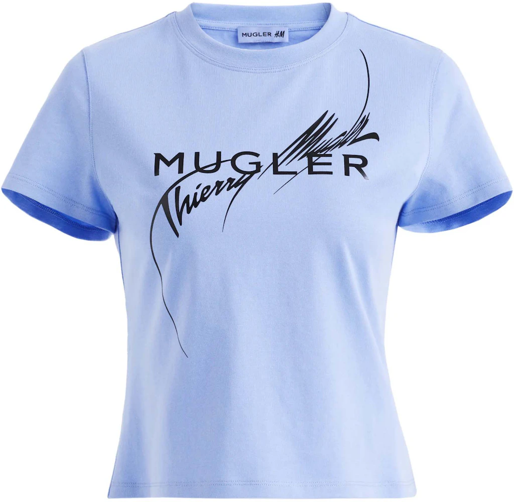 Mugler H&M Batwing-Sleeved Hoodie Blue - SS23 - US