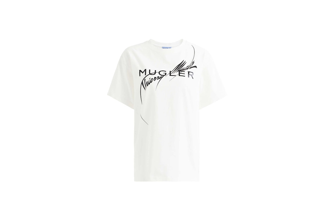 Pre-owned Mugler H&m Printed T-shirt White