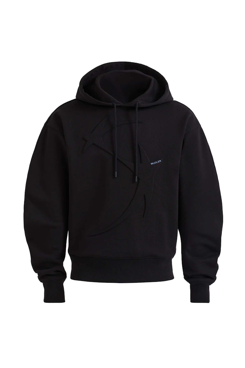 Mugler H&M Star-Motif Hoodie (Mens) Black