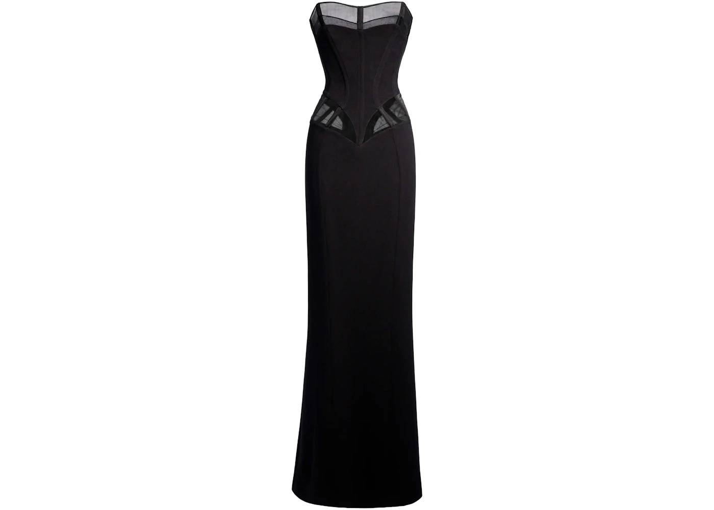 Mugler H&M Strapless Evening Gown Black - SS23 - US Mugler H&M Strapless Evening Gown Black - SS23 - US