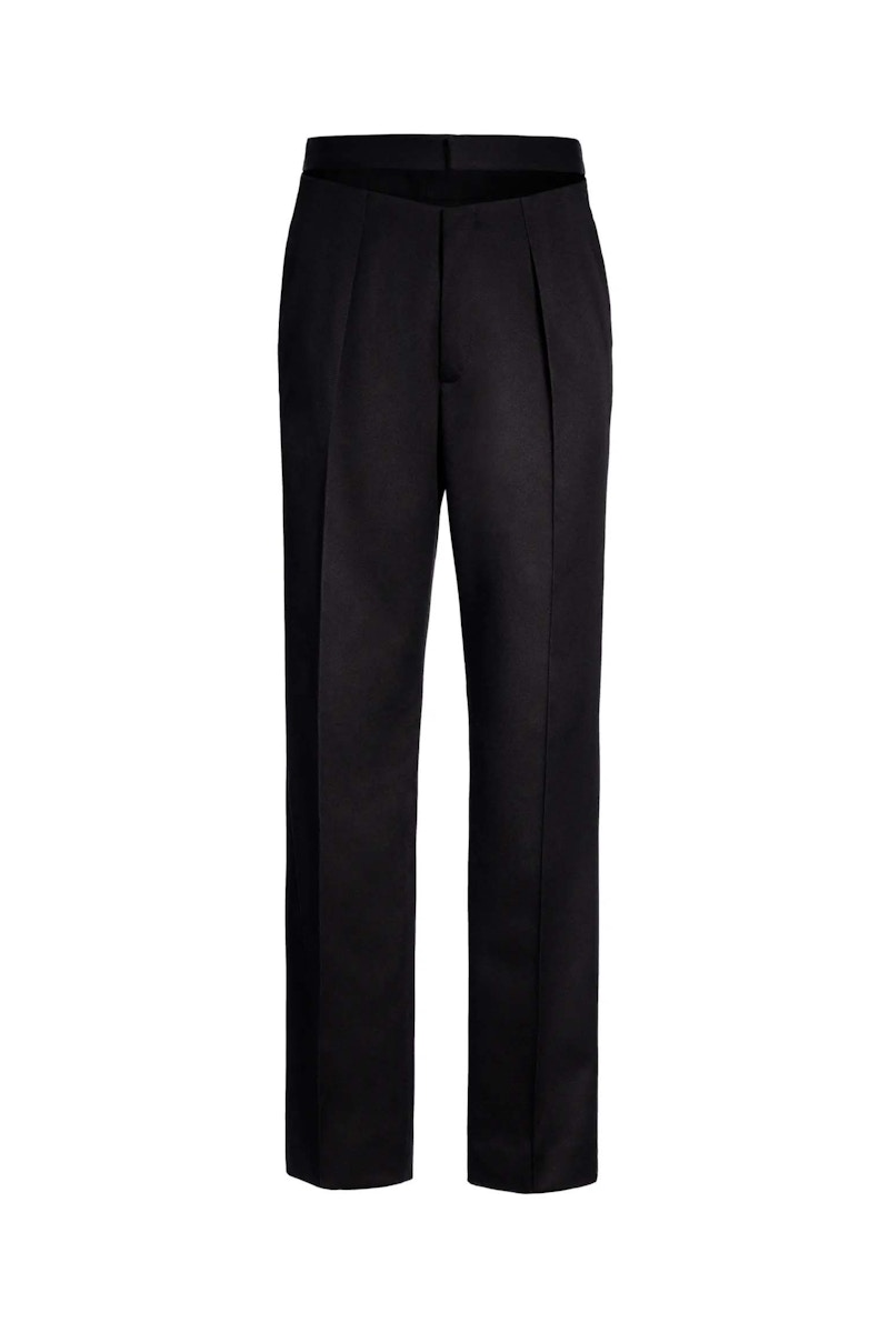 Mugler H&M Wool Cut-Out Loose-Fit Pants (Mens) Black Men's - SS23 - US