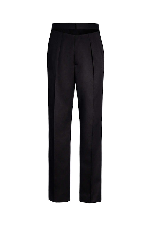 Pre-owned Mugler H&m Wool Cut-out Loose-fit Pants (mens) Black