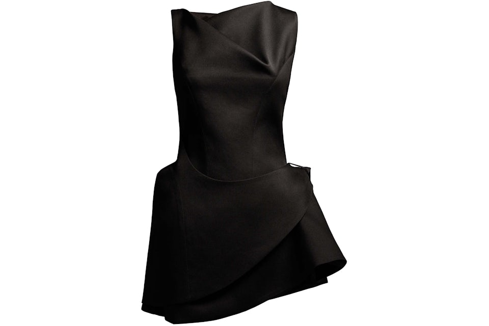 Mugler H&M Wool Mini Dress Black - SS23 - US