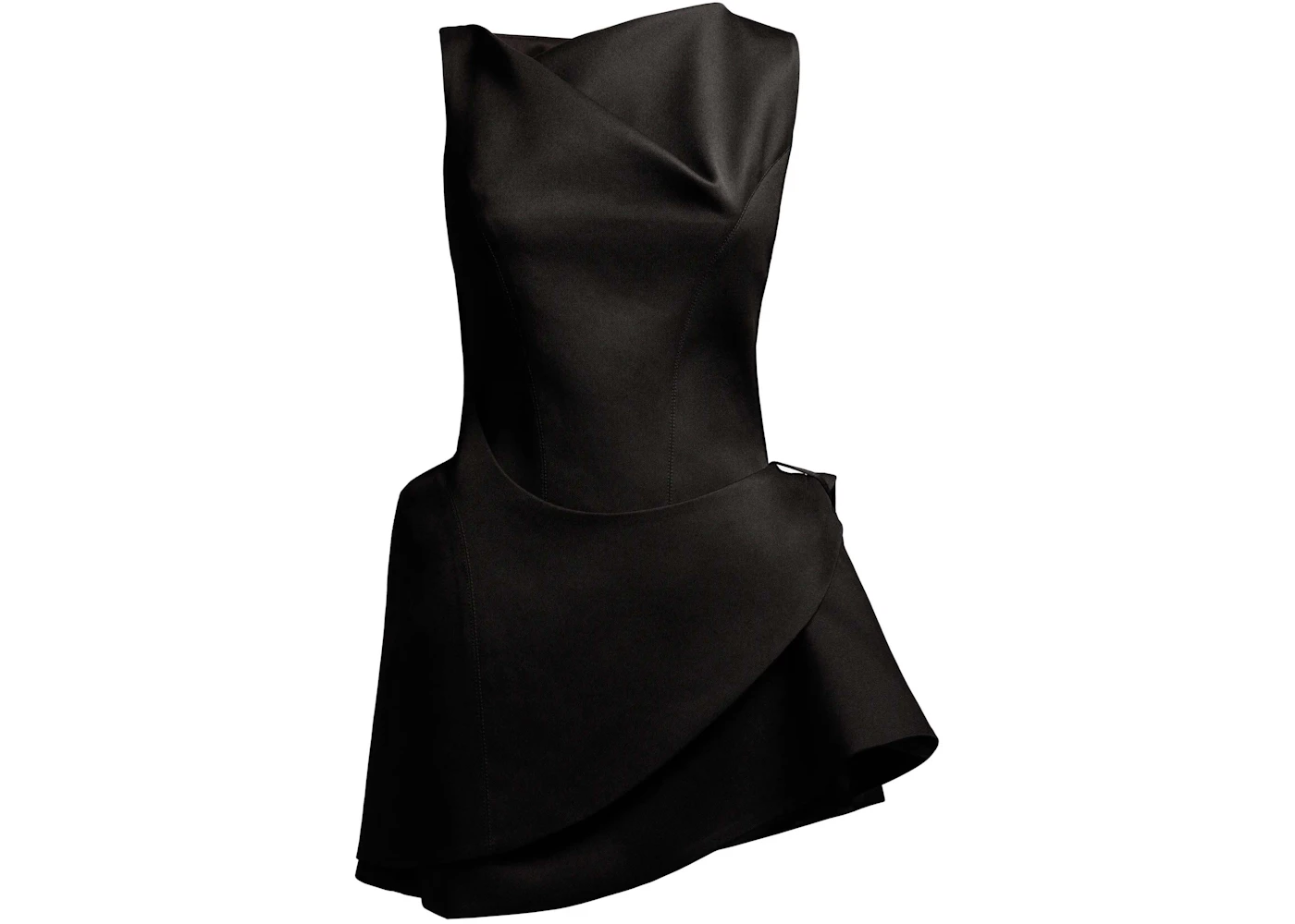 Mugler H&M Wool Mini Dress Black - SS23 - US Mugler H&M Wool Mini Dress Black - SS23 - US