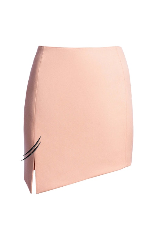 Pre-owned Mugler H&m Wool Mini Skirt Antique Pink