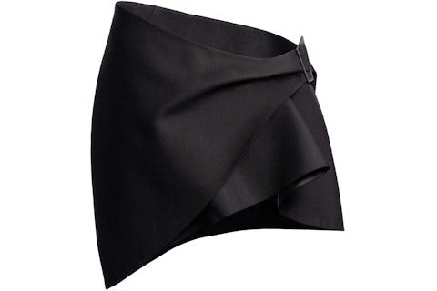 Mugler H&M Wool Mini Skirt Black SS23 US