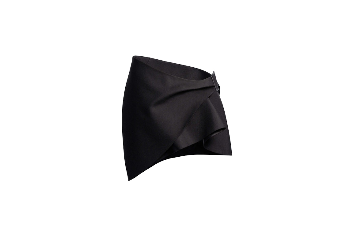 Pre-owned Mugler H&m Wool Mini Skirt Black