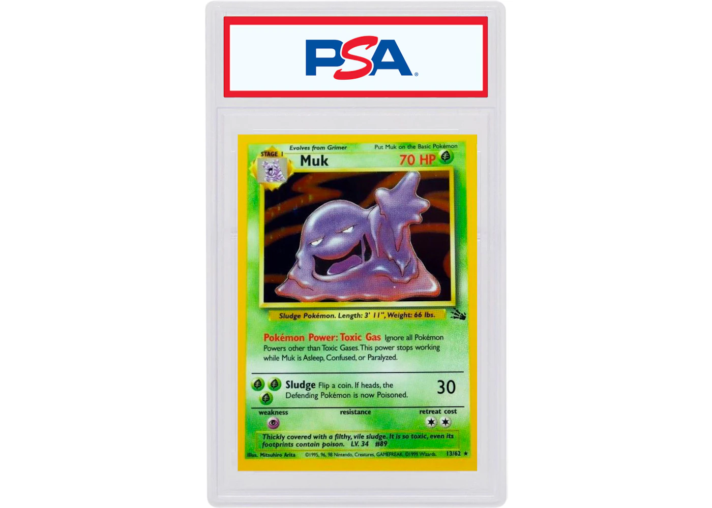 Muk-Holo 1999 Pokemon TCG Fossil #13/62 (PSA or BGS Graded) - 1999 - US Muk-Holo 1999 Pokemon TCG Fossil #13/62 (PSA or BGS Graded) - 1999 - US