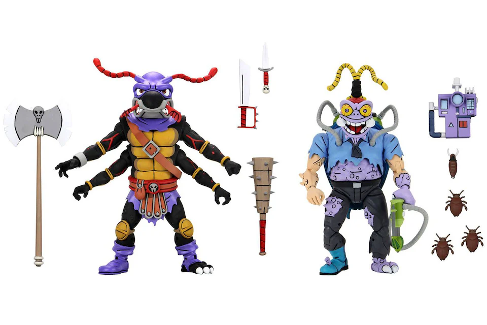 NECA Teenage Mutant Ninja Turtles Antrax and Scumbug (Cartoon) Action Figure