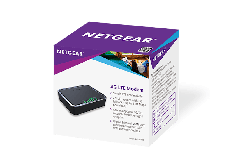 NETGEAR 4G LTE Broadband Modem LB1120 Black GB