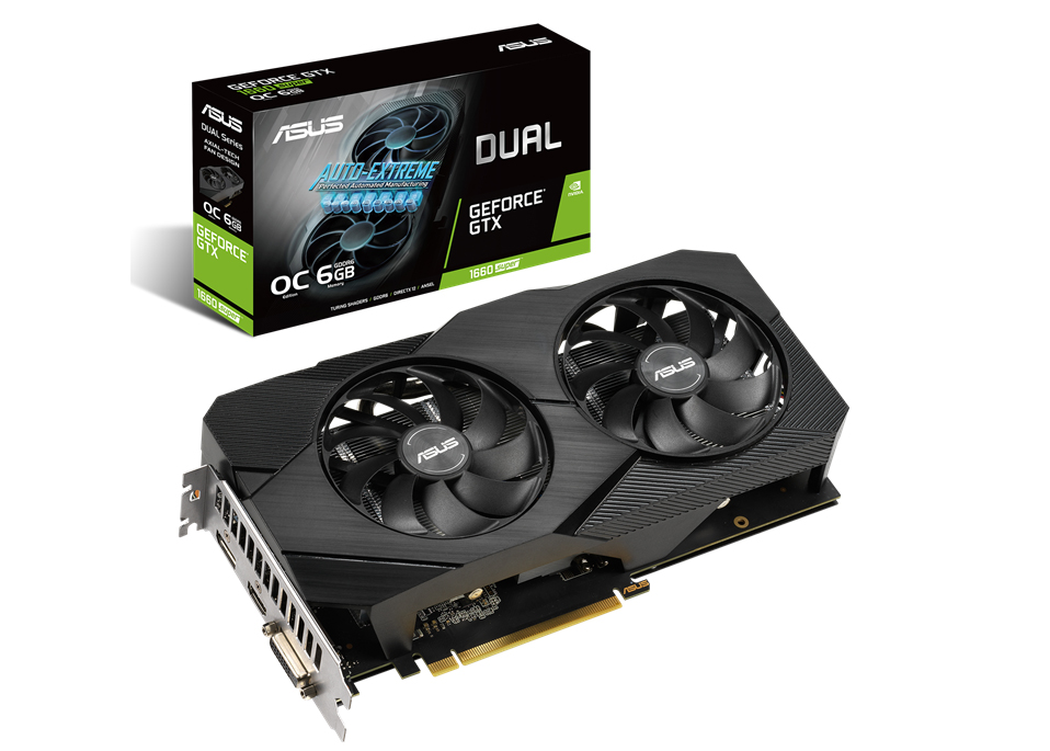 NVIDIA ASUS Dual GeForce GTX 1660 SUPER OC 6G Graphics Card (DUAL