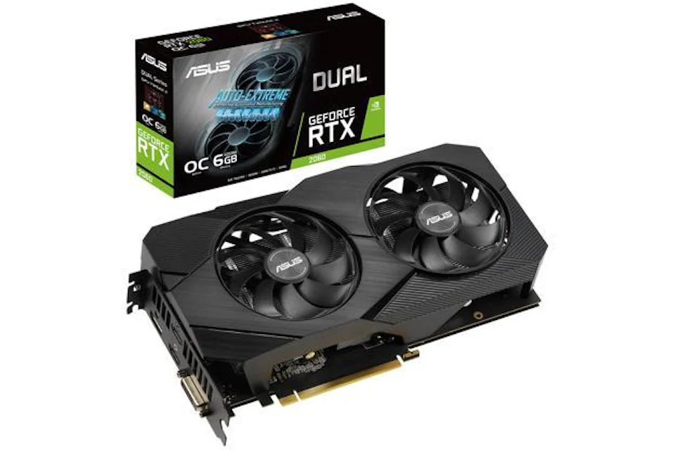 NVIDIA ASUS Dual GeForce RTX 2060 DUAL FAN OC Edition Graphics Card (Dual-RTX2060-O6G-EVO)