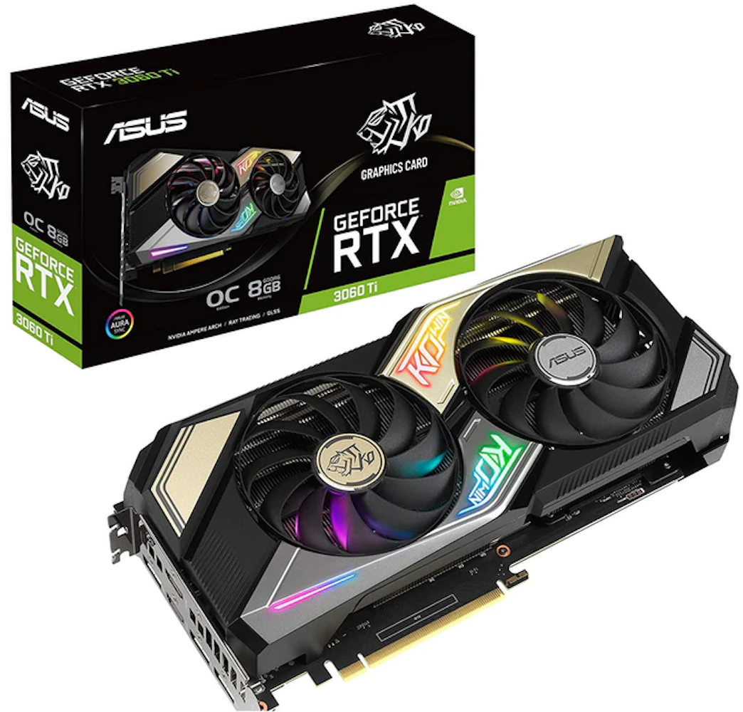 NVIDIA ASUS KO GeForce RTX 3060 Ti V2 8G OC LHR Graphics Card  (KO-RTX3060TI-O8G-V2-GAMING)