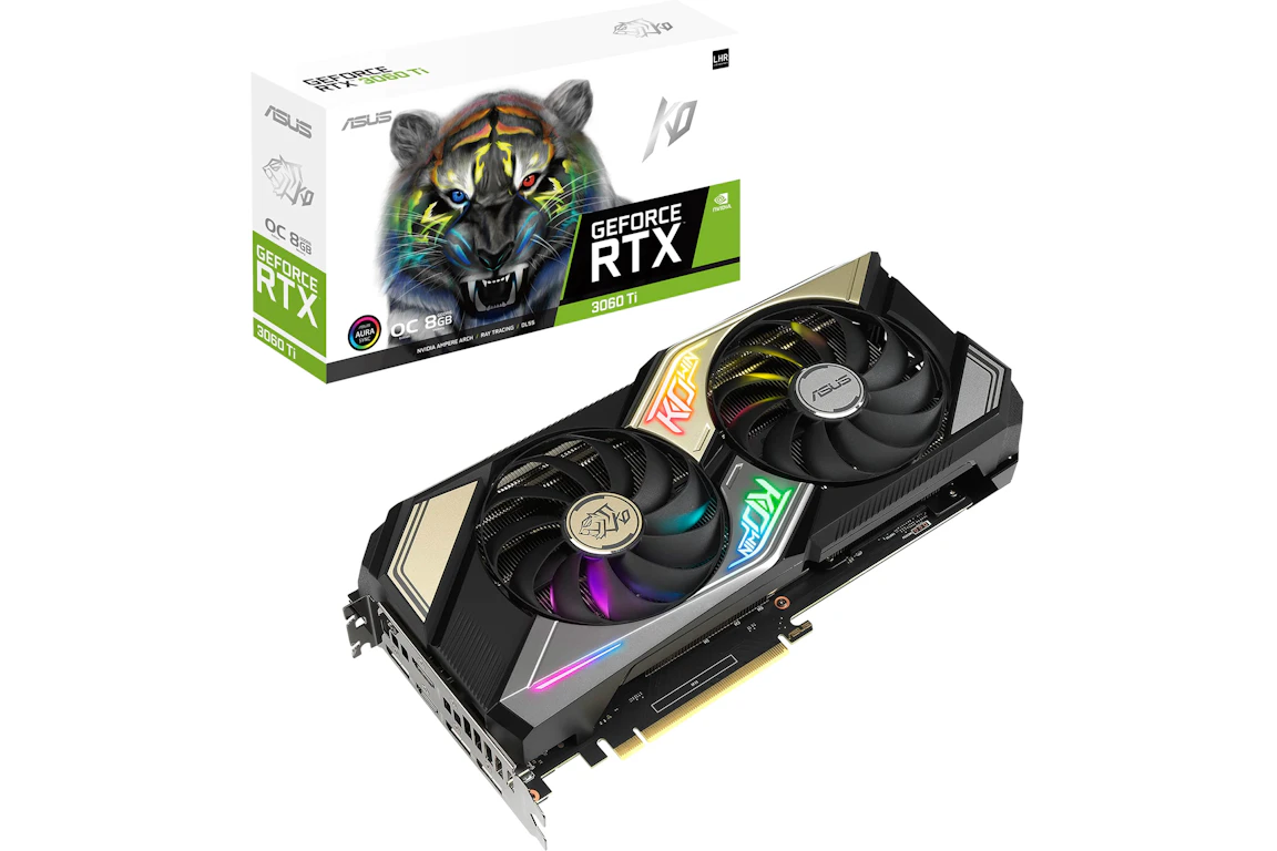NVIDIA ASUS KO GeForce RTX 3060 Ti V2 8G OC LHR Graphics Card (KO-RTX3060TI-O8G-V2-GAMING)