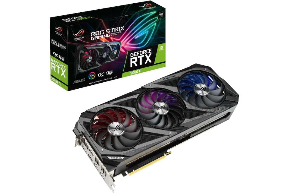 NVIDIA ASUS ROG STRIX Gaming GeForce RTX 3060 Ti 8GB OC V2 LHR Graphics Card (ROG-STRIX-RTX3060TI-O8G-V2-GAMING)