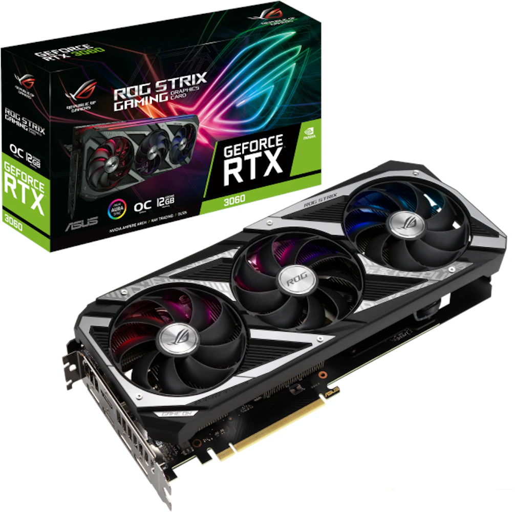 NVIDIA ASUS ROG STRIX GeForce RTX 3060 OC Edition 12GB Graphics 