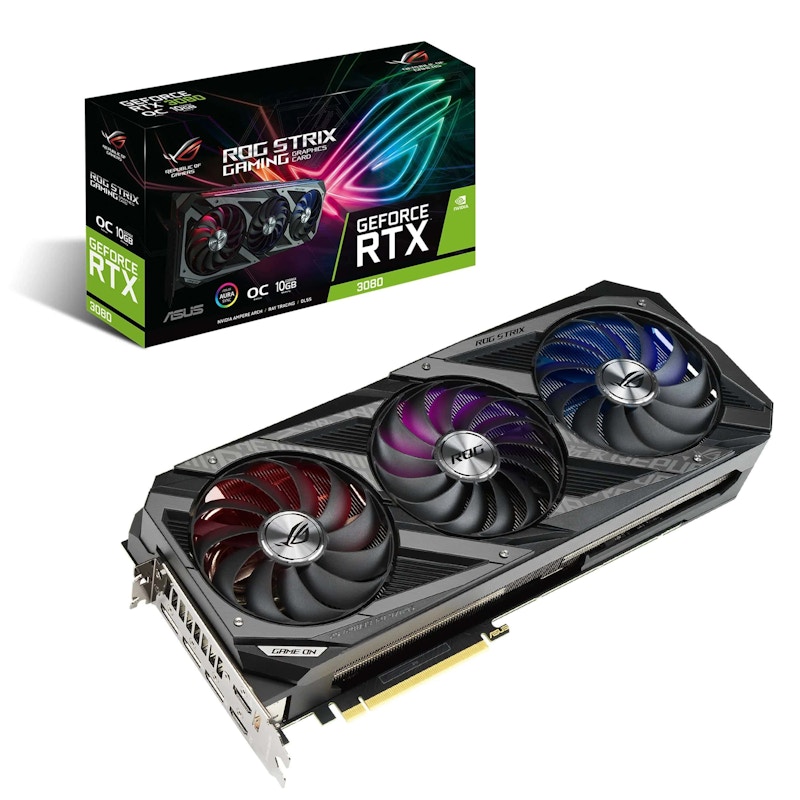 NVIDIA ASUS ROG STRIX GeForce RTX 3080 V2 10GB OC LHR Graphics ...