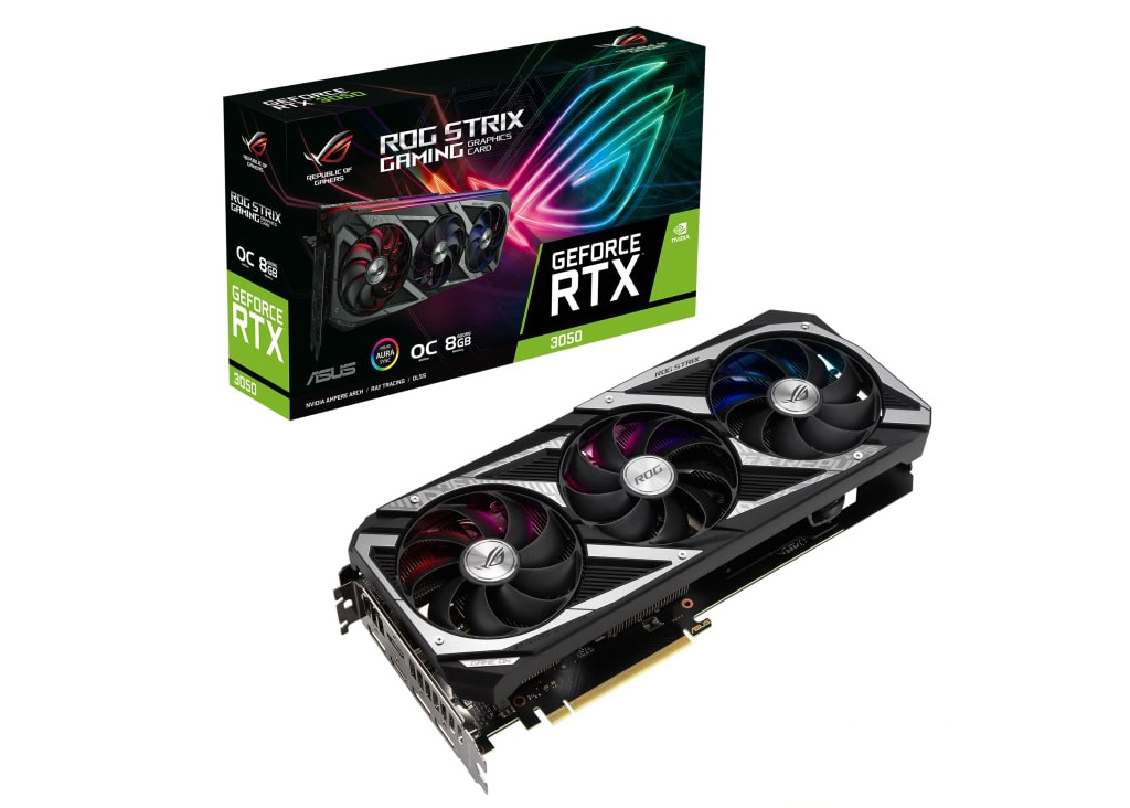 NVIDIA ASUS ROG Strix GeForce RTX 3050 8G OC Graphics Card (rog