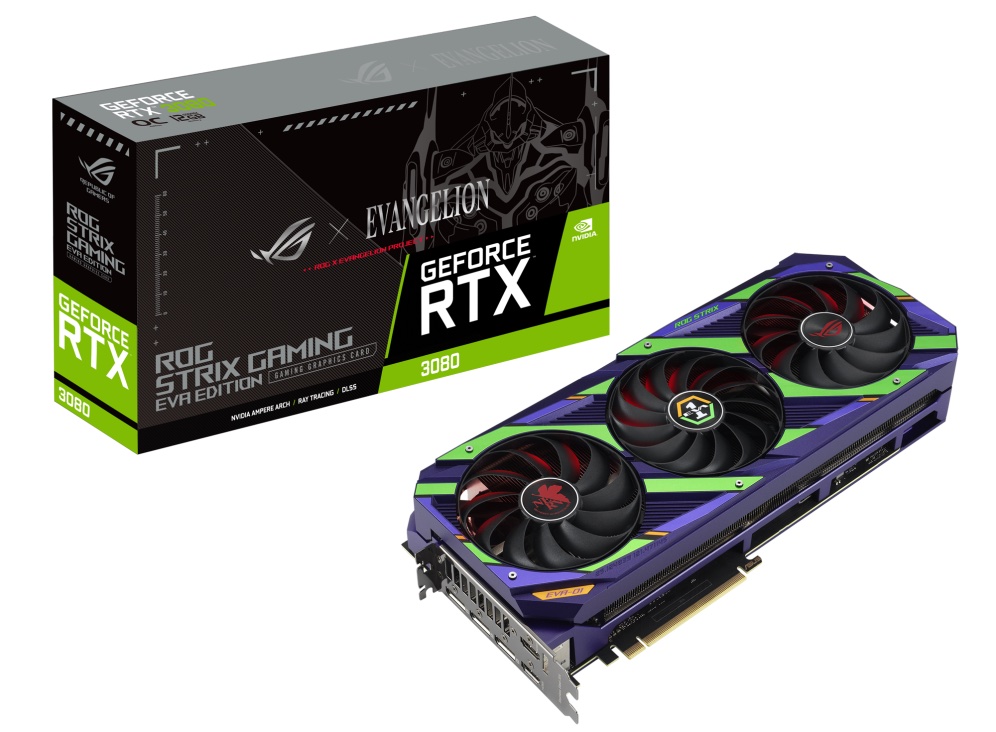 NVIDIA ASUS ROG Strix GeForce RTX 3080 12G OC Evangelion Edition Graphics  Card rog-strix-rtx3080-o12g-eva