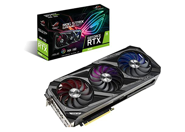 NVIDIA ASUS Strix GeForce RTX 3090 OC 24GB GDDR6X Graphics Card  (ROG-STRIX-RTX3090-O24G-GAMING) Black