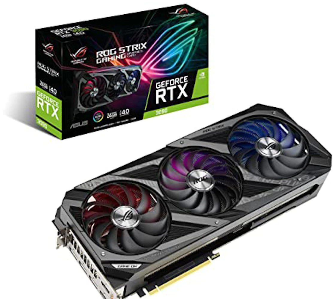 NVIDIA ASUS Strix GeForce RTX 3090 OC 24GB GDDR6X Graphics Card  (ROG-STRIX-RTX3090-O24G-GAMING) Black - US