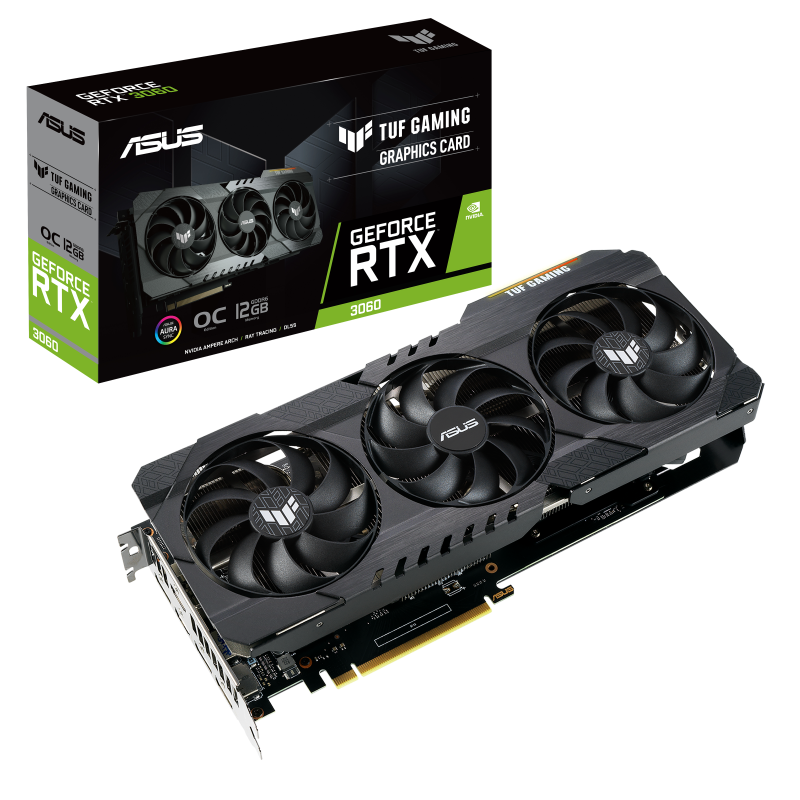 NVIDIA ASUS TUF Gaming GeForce RTX 3060 V2 12GB OC LHR Graphics Card (TUF- RTX3060-O12G-V2-GAMING) - US