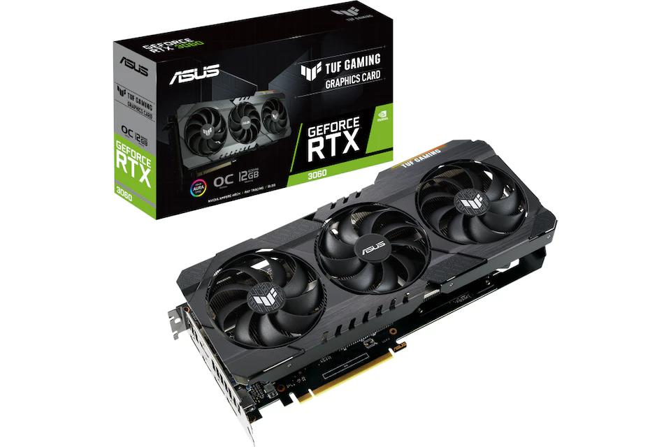 NVIDIA ASUS TUF Gaming GeForce RTX 3060 V2 12GB OC LHR Graphics Card (TUF-RTX3060-O12G-V2-GAMING)