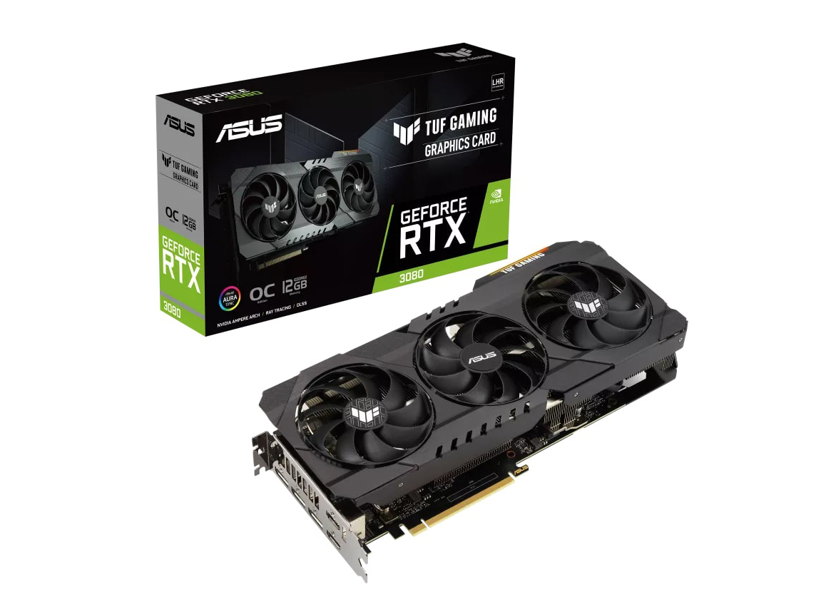 NVIDIA ASUS TUF Gaming GeForce RTX 3080 V2 10GB OC LHR Graphics 