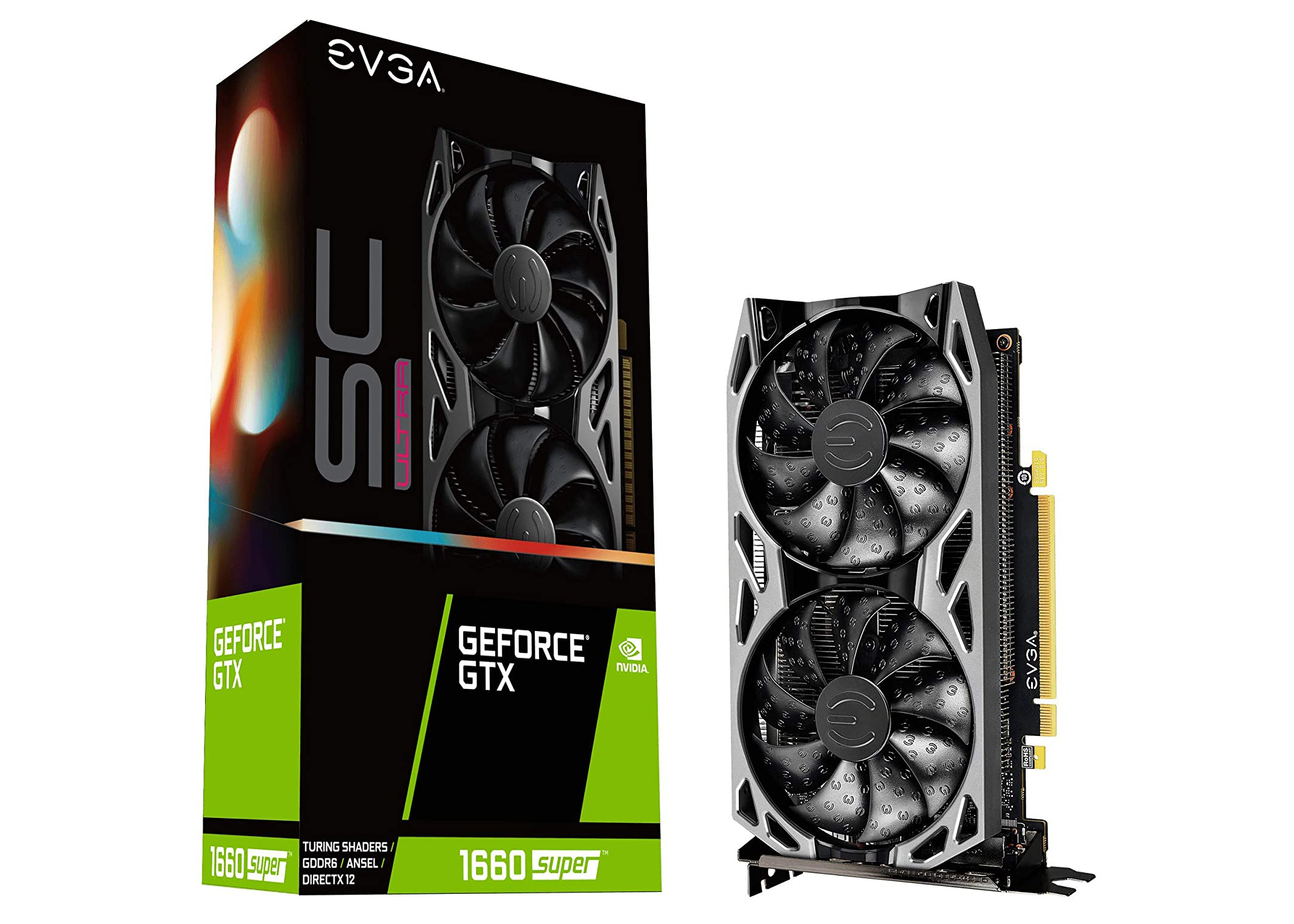 NVIDIA EVGA GeForce GTX 1660 SUPER SC Ultra 6G Graphics Card (06G