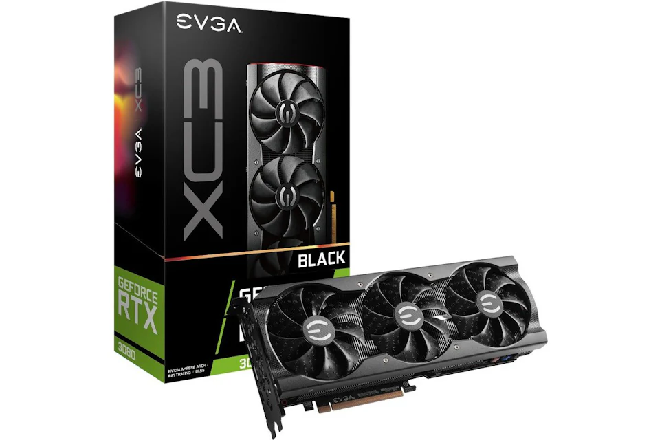 NVIDIA EVGA GeForce RTX 3080 XC3 BLACK GAMING LHR 10G Graphics Card (10G-P5-3881-KL)