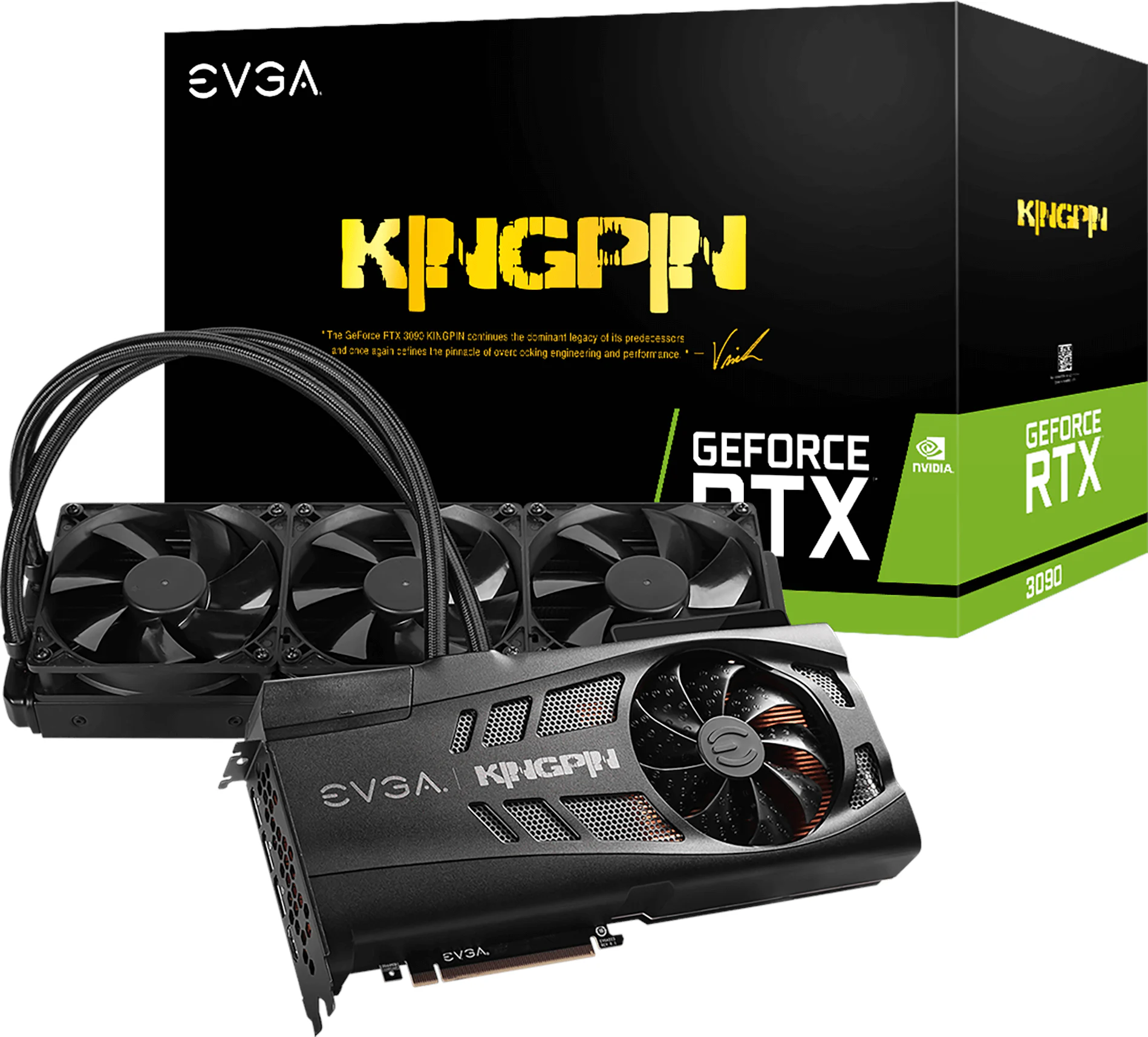 NVIDIA EVGA GeForce RTX 3090 KINGPIN HYBRID GAMING with 