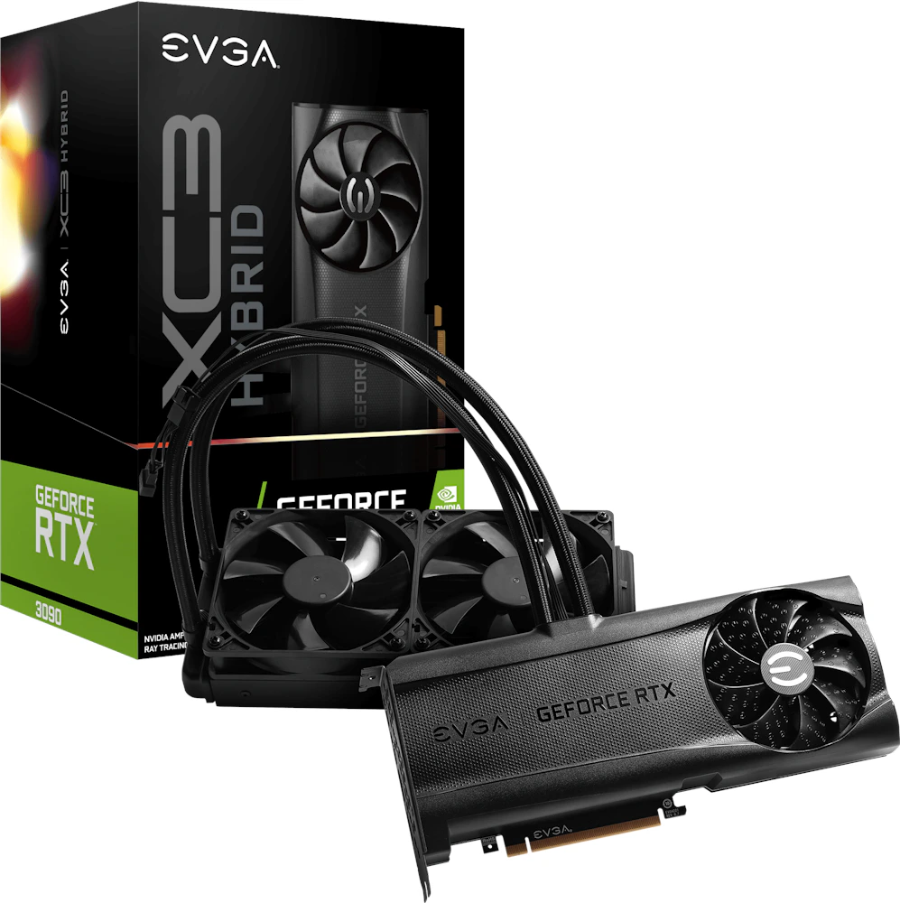NVIDIA EVGA GeForce RTX 3090 XC3 ULTRA HYBRID Water Cooling Metal Backplate  Graphic Card (24G-P5-3978-KR) - US