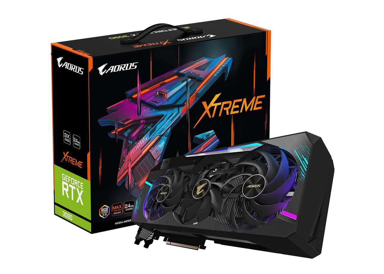 NVIDIA GIGABYTE AORUS GeForce RTX 3090 XTREME 24G Graphics Card 