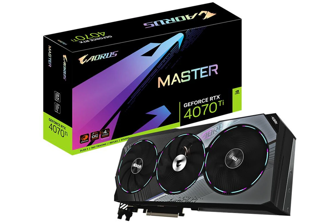 NVIDIA GIGABYTE AORUS GeForce RTX 4070 Ti MASTER 12G Graphics Card GV-N407TAORUS M-12GD
