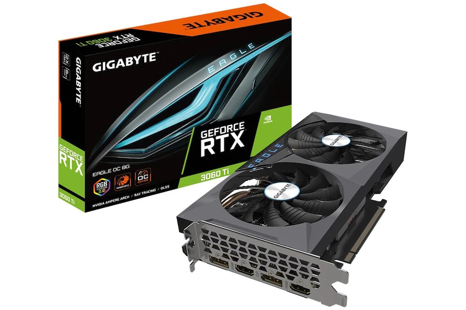 NVIDIA GIGABYTE GeForce RTX 3060 Ti EAGLE 8G OC LHR (rev. 2.0) Graphics Card (GV-N306TEAGLE OC-8GD Rev2.0)